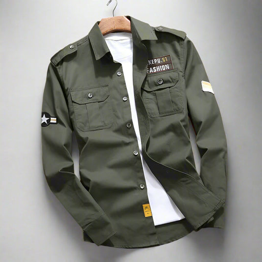 The Khaki Military Shirt Jacket