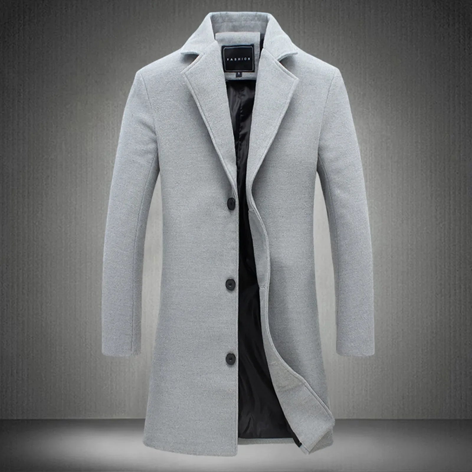 
Hudson wool trench coat for men – winter overcoat by MARTINEZ