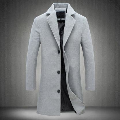 
Hudson wool trench coat for men – winter overcoat by MARTINEZ