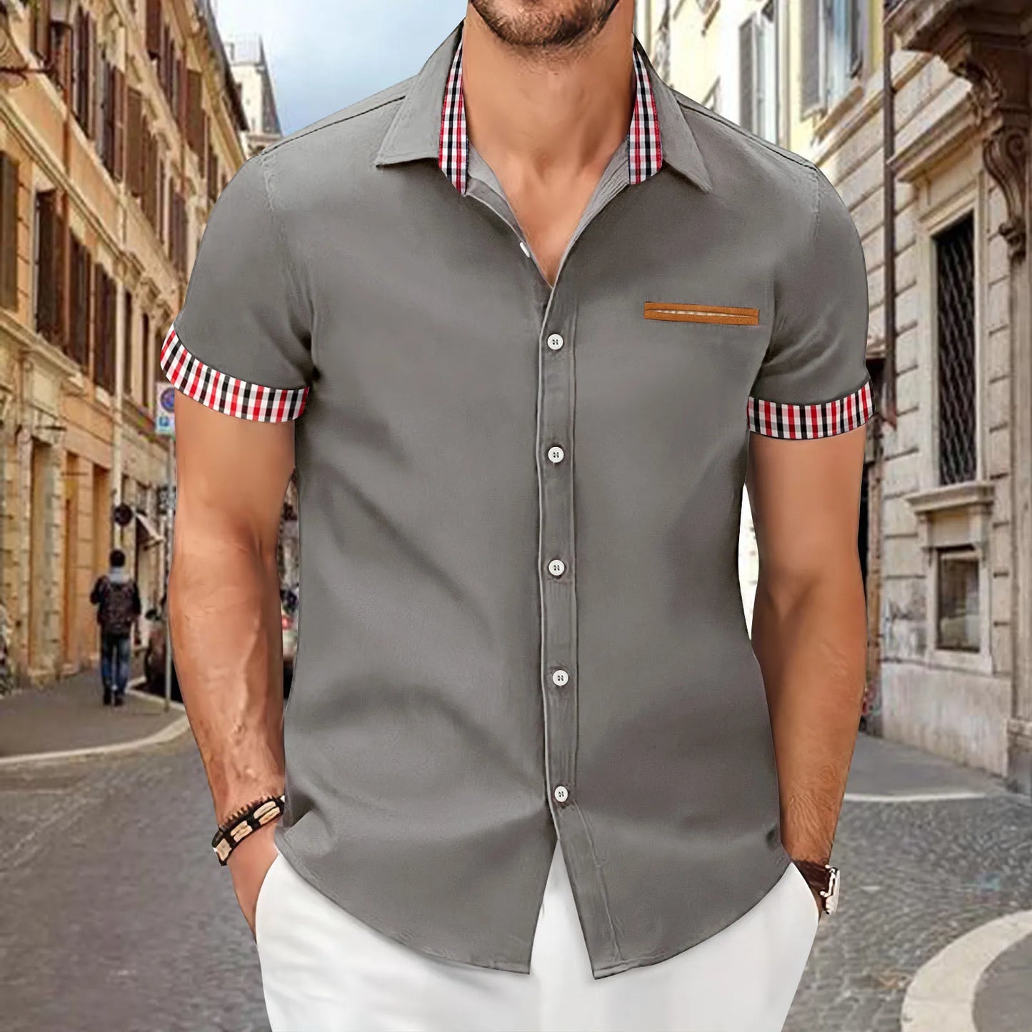 The Elastic Short Sleeve Shirt